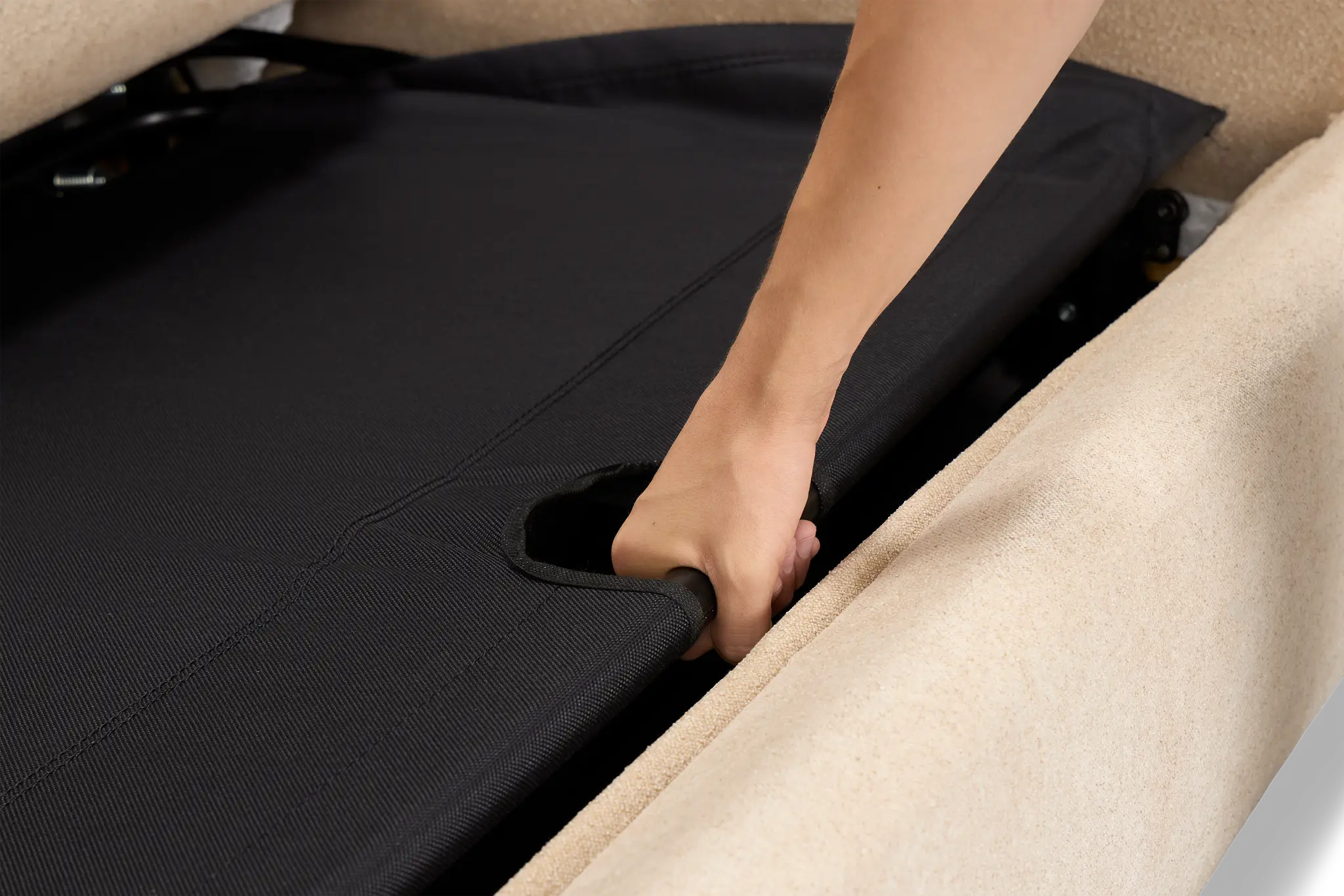 Siesta Elite Taupe Fabric Cooling Memory Foam Sleeper Siesta Elite Taupe Fabric Cooling Memory Foam Sleeper