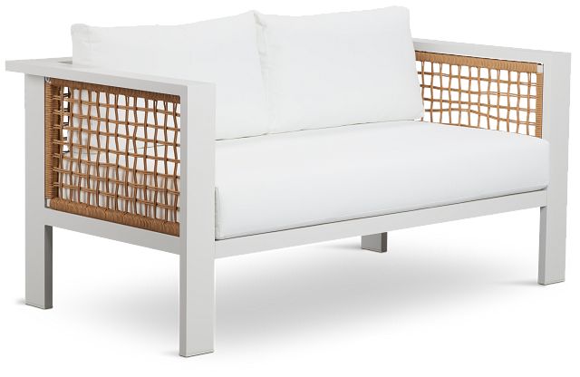 Sunrise White Loveseat