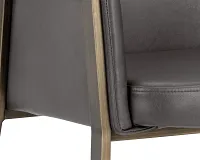 Liana Dark Gray Upholstered Arm Chair