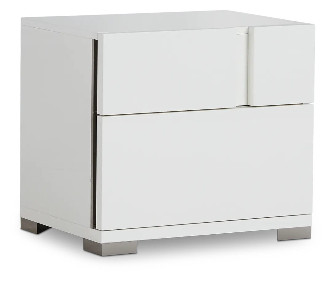 Santino White Nightstand