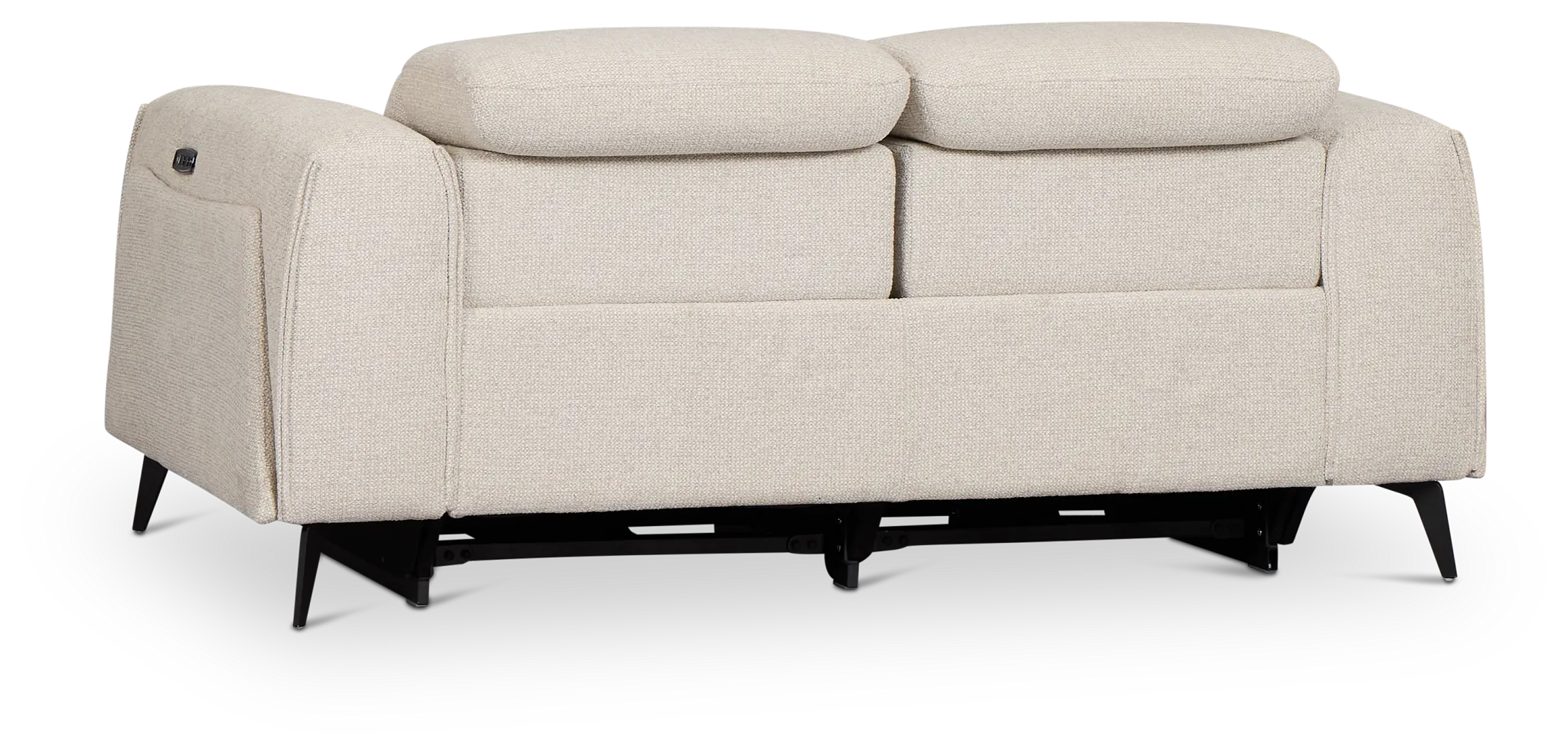 Reyna Light Beige Fabric Power Reclining Loveseat