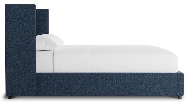 Captiva Elite Dark Blue 48" Upholstered Shelter Bed