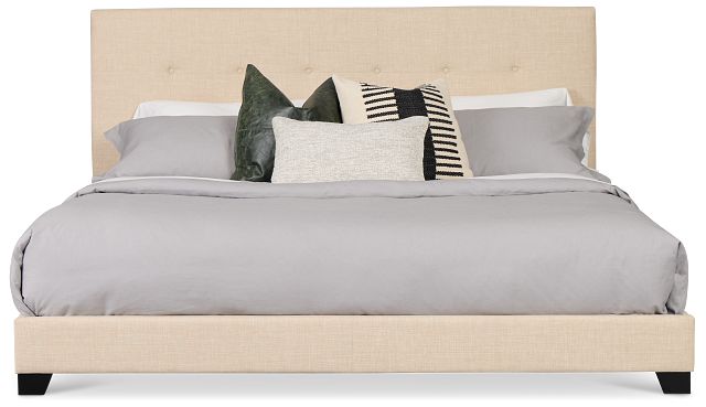 Flagler Beige Uph Panel Bed