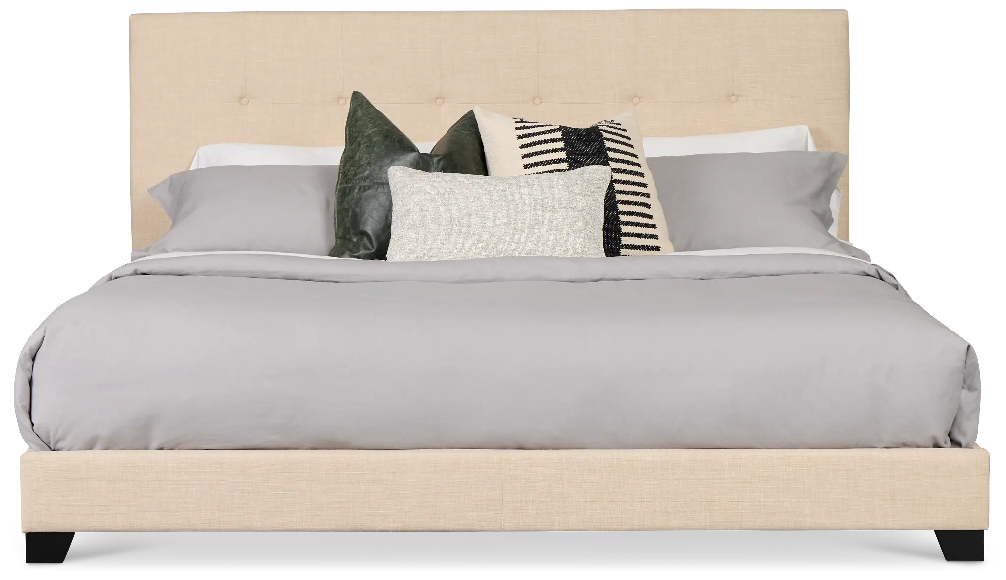 Flagler Beige Uph Panel Bed Flagler Beige Uph Panel Bed