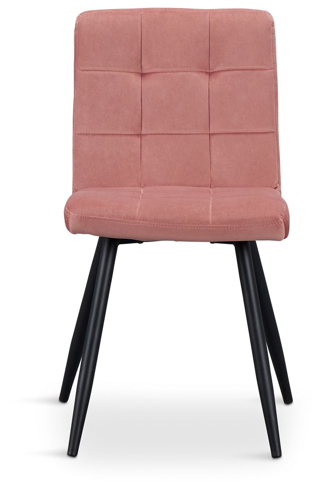 Jenna Pink Velvet Upholstered Side Chair