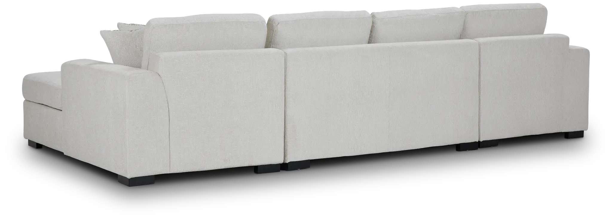 Blakely White Fabric Double Chaise Sleeper Storage Sectional Blakely White Fabric Double Chaise Sleeper Storage Sectional
