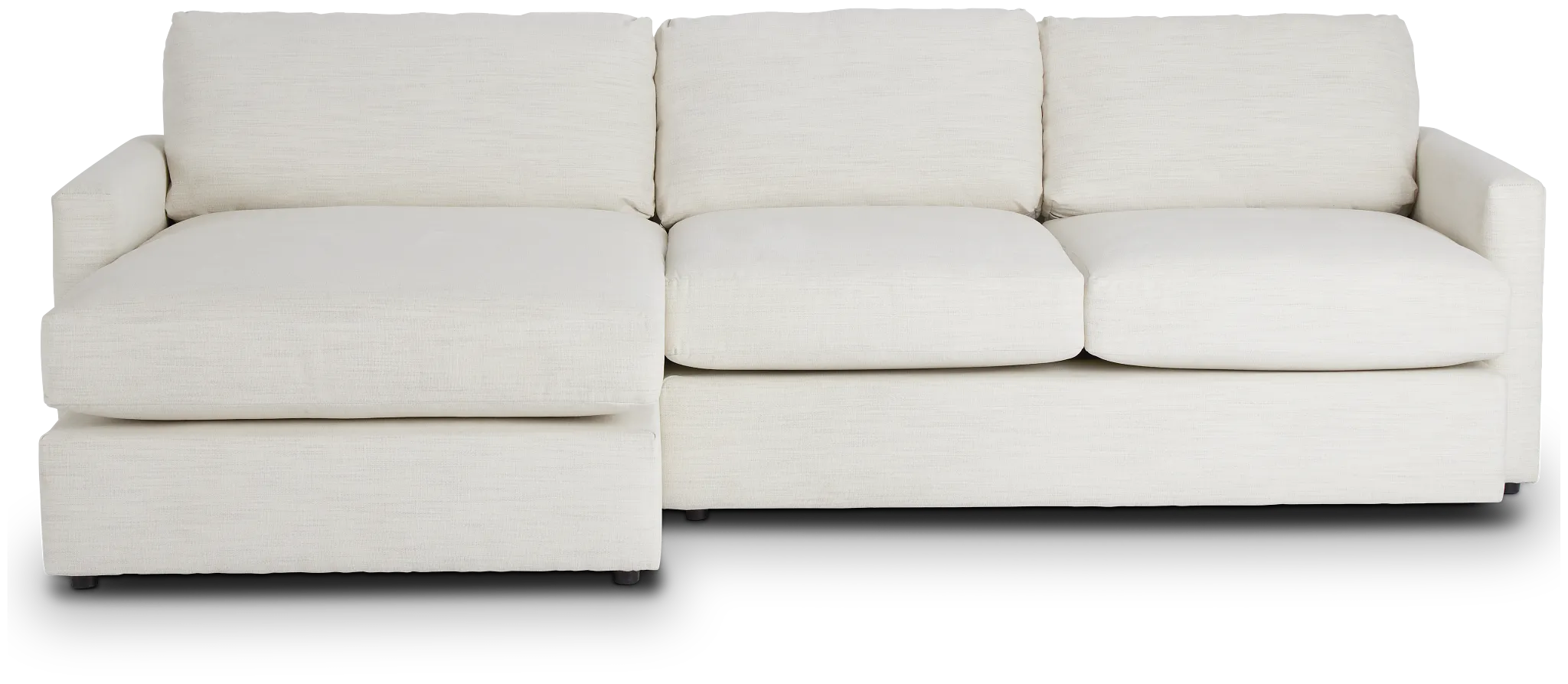 Noah Ivory Fabric Left Chaise Sectional