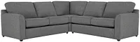 Asheville Gray Fabric Small Two-arm Sectional
