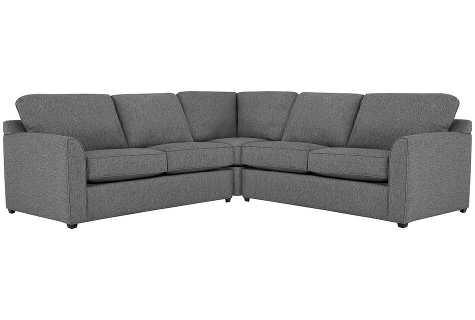 Asheville Gray Fabric Small Two Arm Sectional Living Room Sectionals City Furniture
