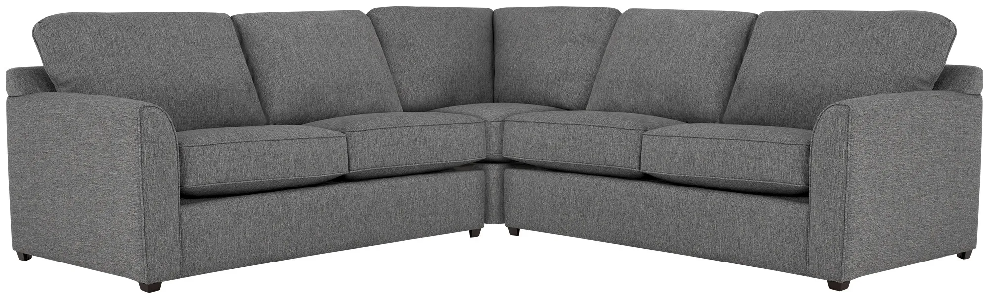 Asheville Gray Fabric Small Two-arm Sectional