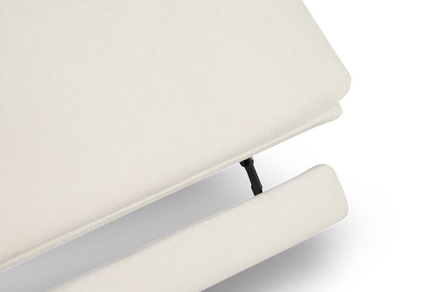 Zuri White Velvet Power Reclining Sofa W/ Power Headrest