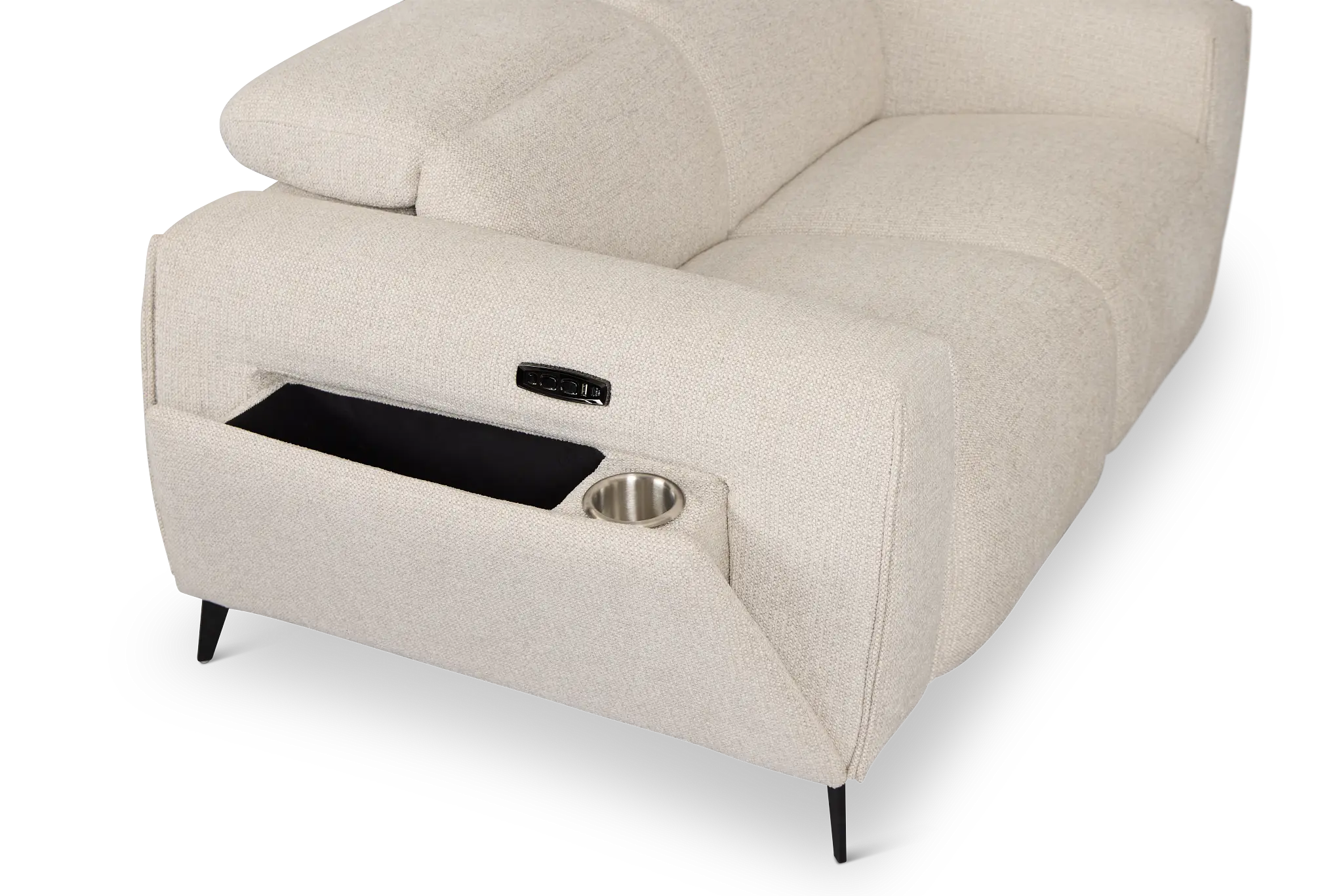 Reyna Light Beige Fabric Power Reclining Loveseat Reyna Light Beige Fabric Power Reclining Loveseat