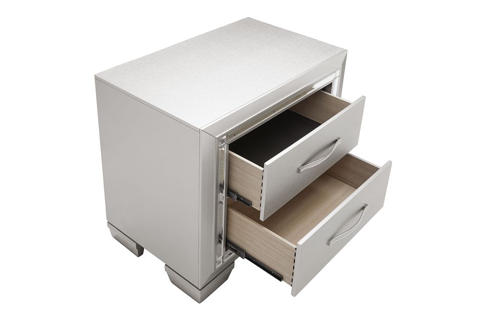 Platinum Silver Nightstand Bedroom Nightstands City Furniture