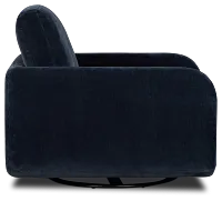 Jules Dark Blue Velvet Swivel Chair