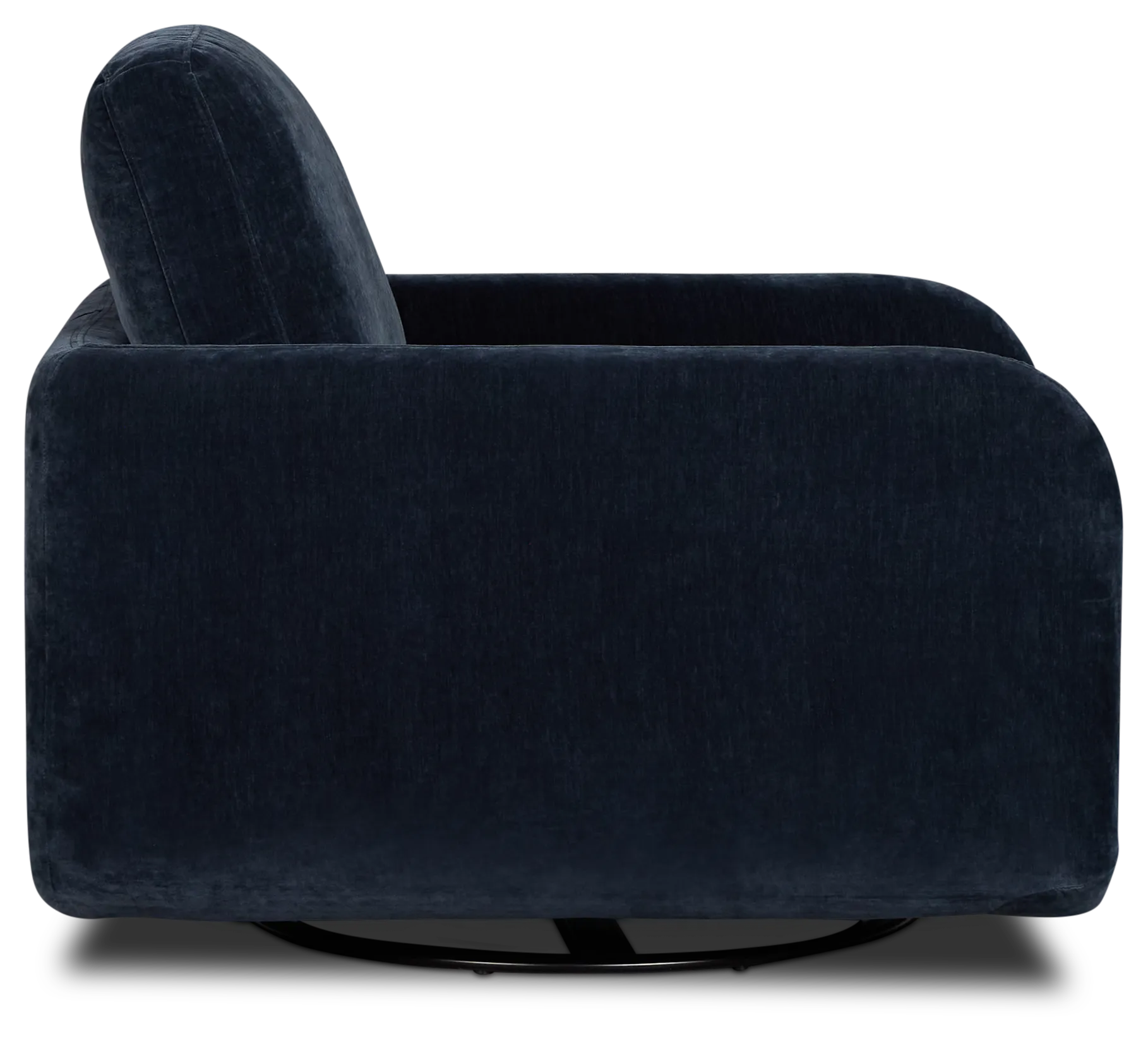 Jules Dark Blue Velvet Swivel Chair