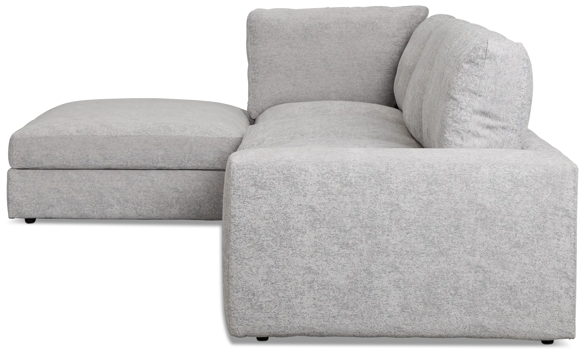 Calista Pewter Fabric Small Left Bumper Sectional Calista Pewter Fabric Small Left Bumper Sectional