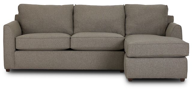 Asheville Brown Fabric Right Chaise Sectional (2)