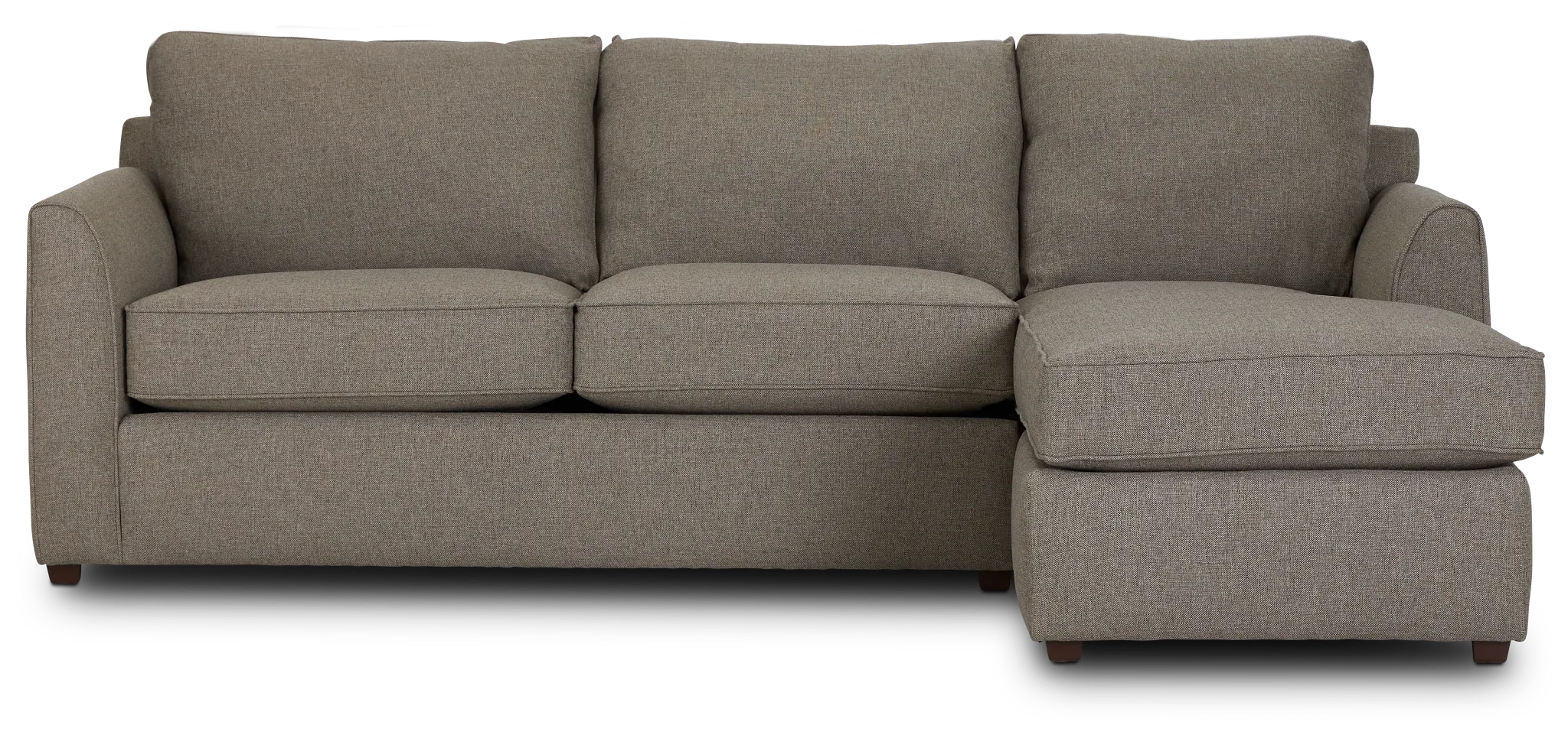 Asheville Brown Fabric Right Chaise Sectional