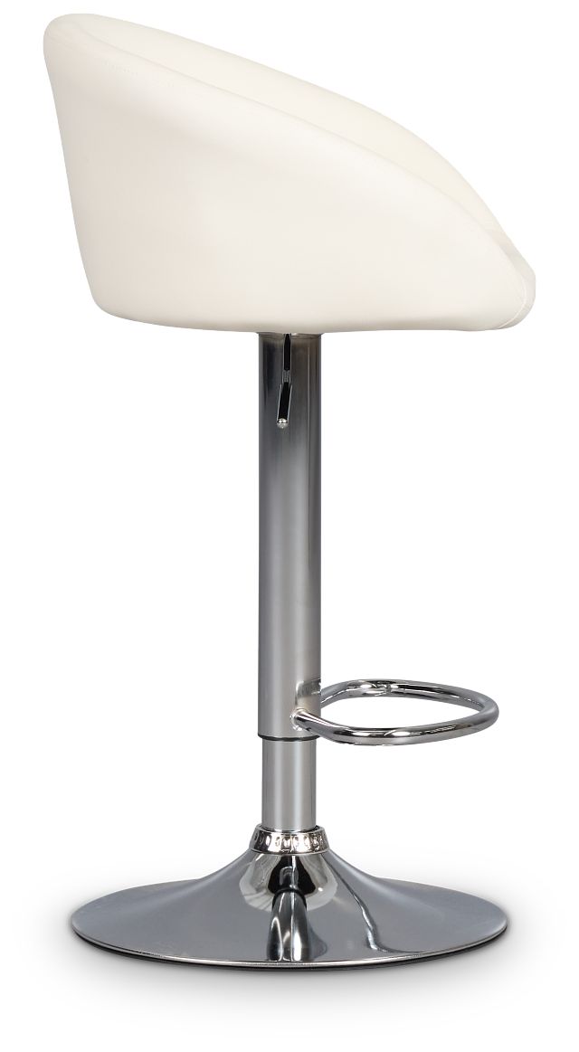 Dayton White Uph Adjustable Stool