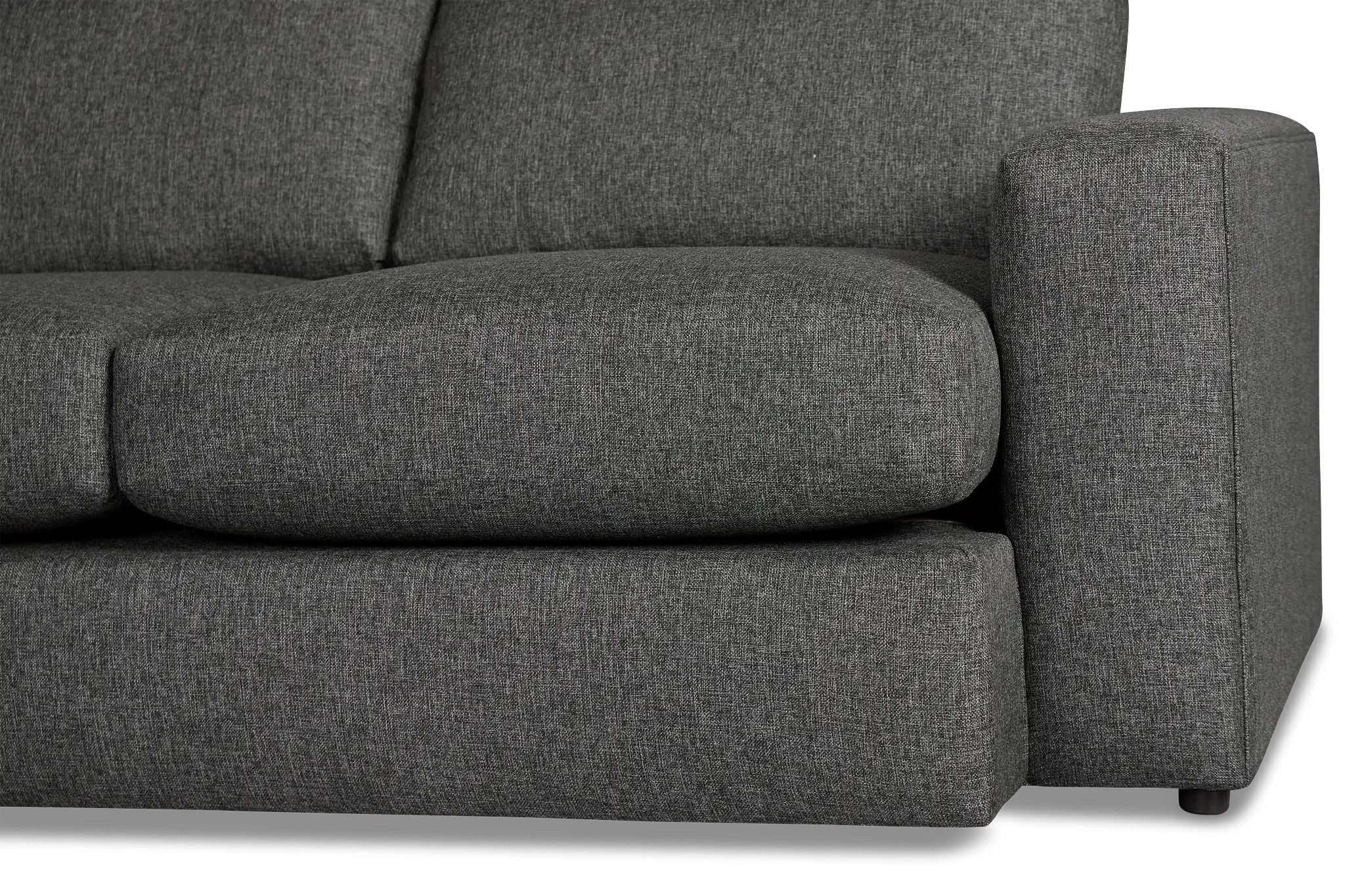 Brantley Dark Gray Fabric Medium Two-arm Sectional Brantley Dark Gray Fabric Medium Two-arm Sectional