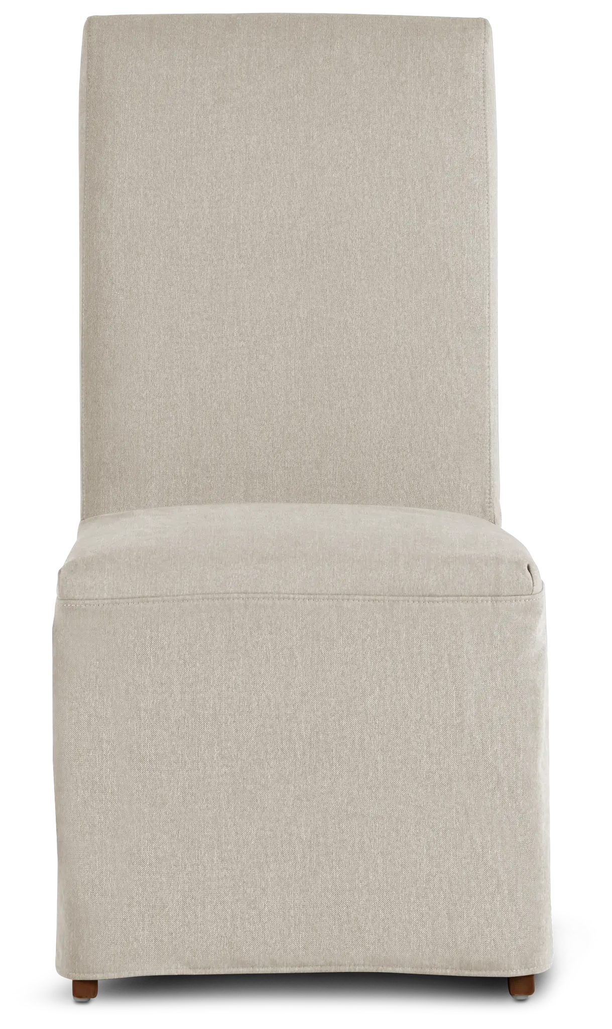Harbor Light Beige Long Slipcover Chair With Medium-tone Leg Harbor Light Beige Long Slipcover Chair With Medium-tone Leg