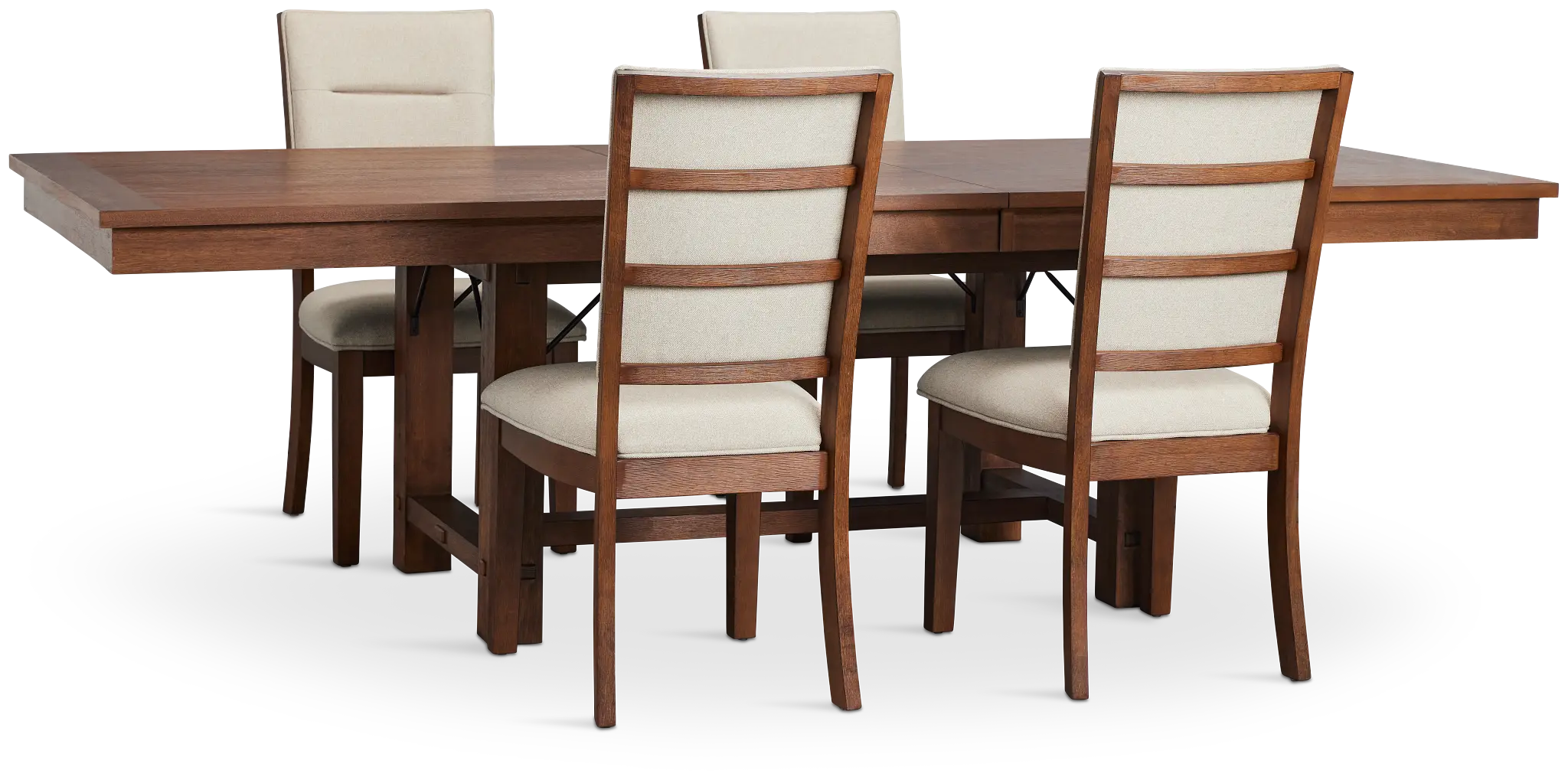 Park City Dark Tone Rectangular Table & 4 Upholstered Chairs Park City Dark Tone Rectangular Table & 4 Upholstered Chairs