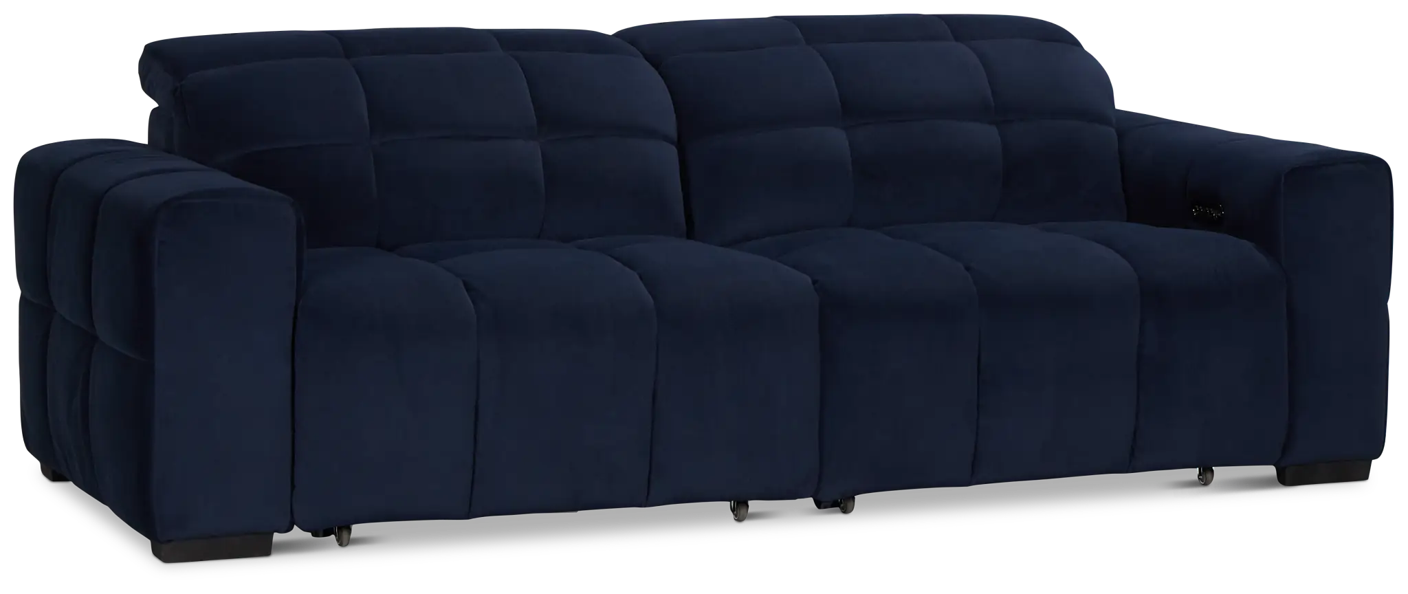 Gemma Navy Velvet Power Chaise Sofa Gemma Navy Velvet Power Chaise Sofa