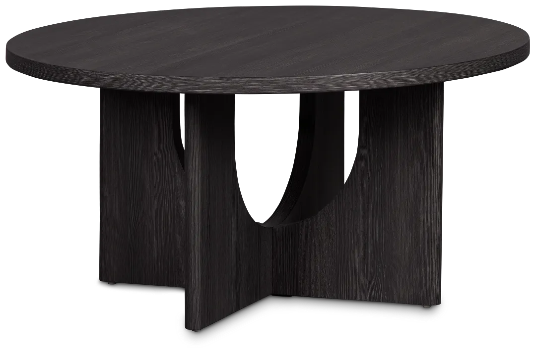 Lyndie Black Round Coffee Table
