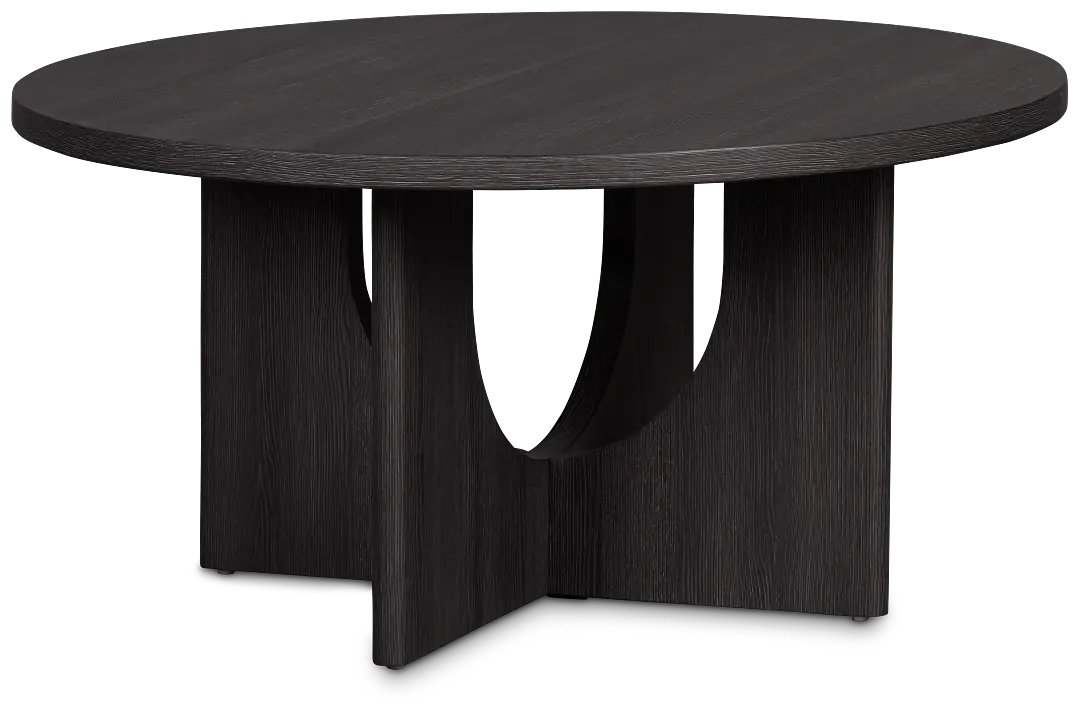 Lyndie Black Round Coffee Table Lyndie Black Round Coffee Table