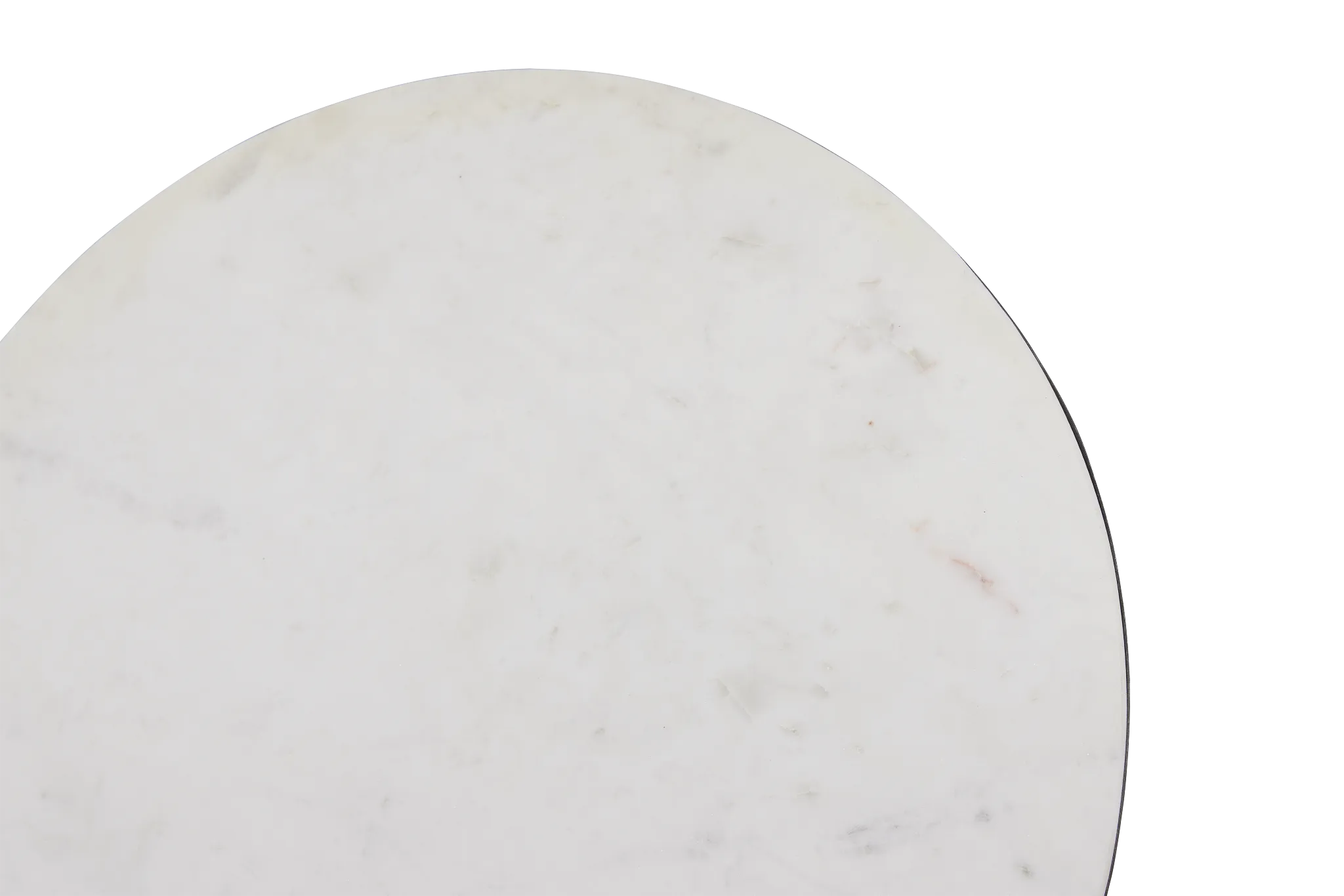 Darby White Marble Round End Table