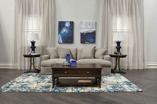 Delilah Gray Fabric Living Room