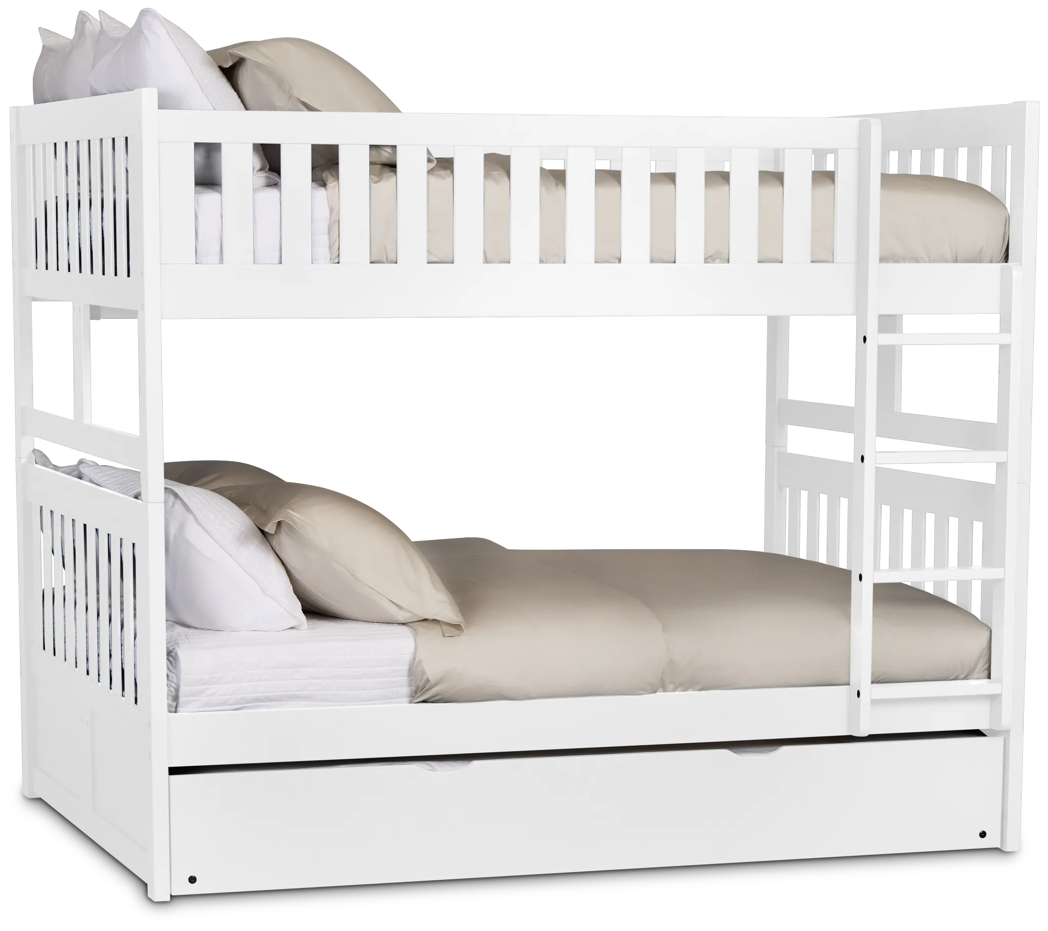 Charleston White Trundle Bunk Bed