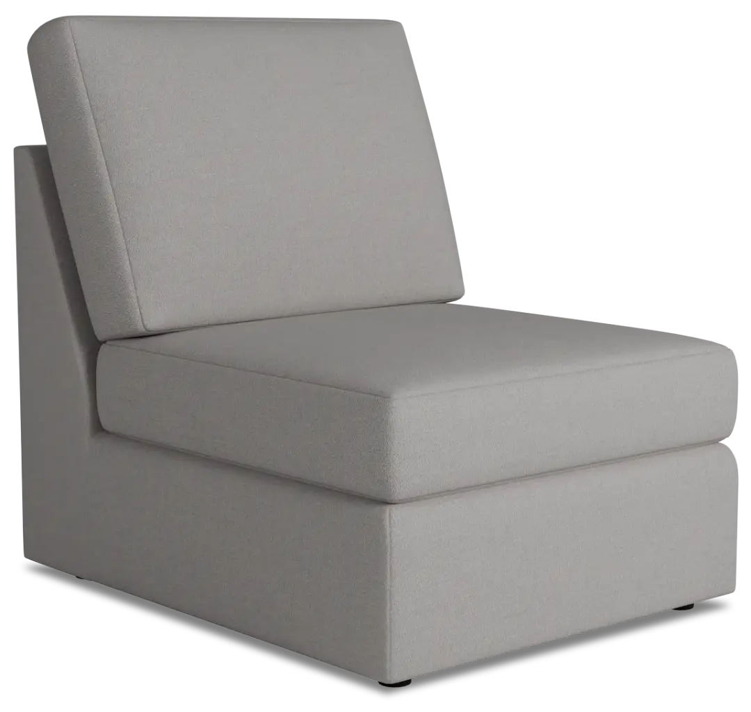 Citymod Light Gray Fabric Armless Chair Citymod Light Gray Fabric Armless Chair