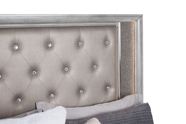 Viviana Silver Panel Bed