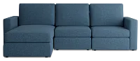 Citymod Blue Fabric Small Left Chaise Sectional