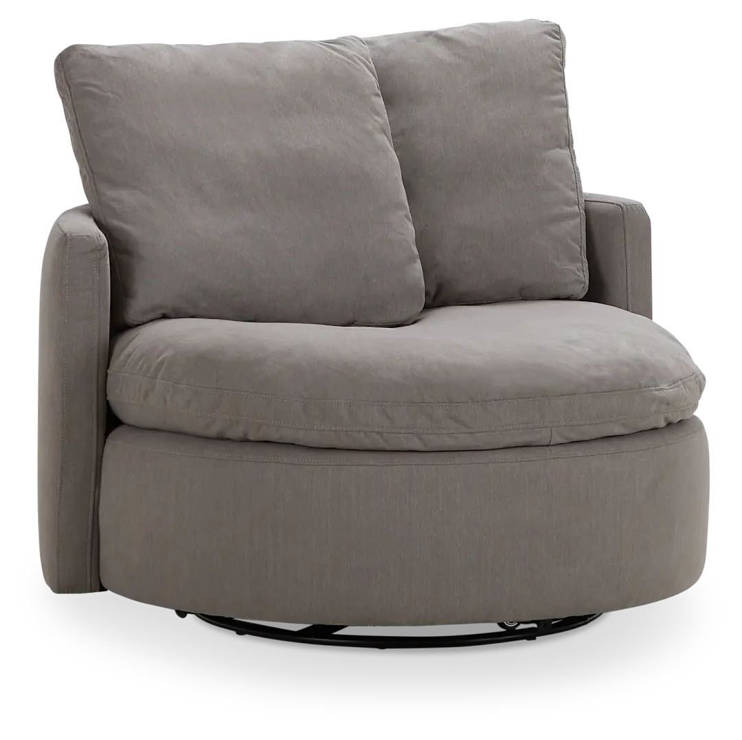 Orbit Gray Micro Swivel Accent Chair Orbit Gray Micro Swivel Accent Chair
