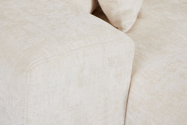 Skylar White Fabric Left Chaise Sectional