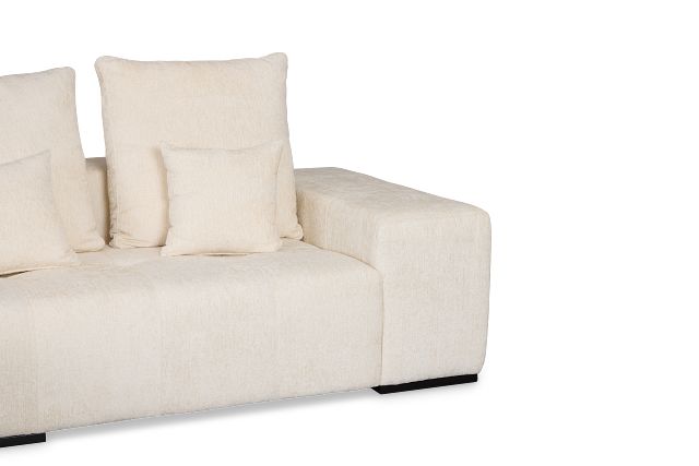 Skylar White Fabric Left Chaise Sectional