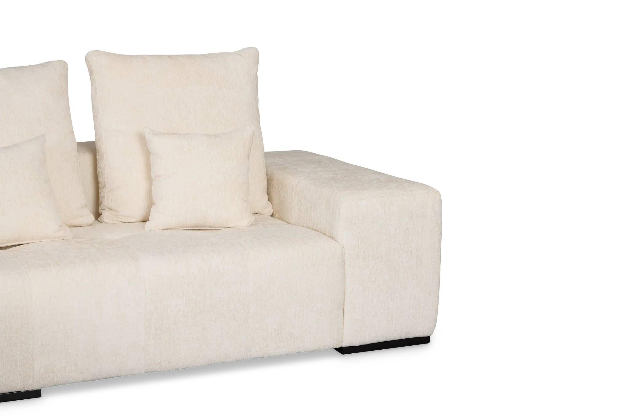Skylar White Fabric Left Chaise Sectional