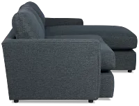 Noah Dark Blue Fabric Small Right Chaise Sectional