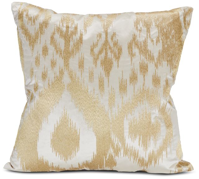 Lindie Ivory 22" Square Accent Pillow