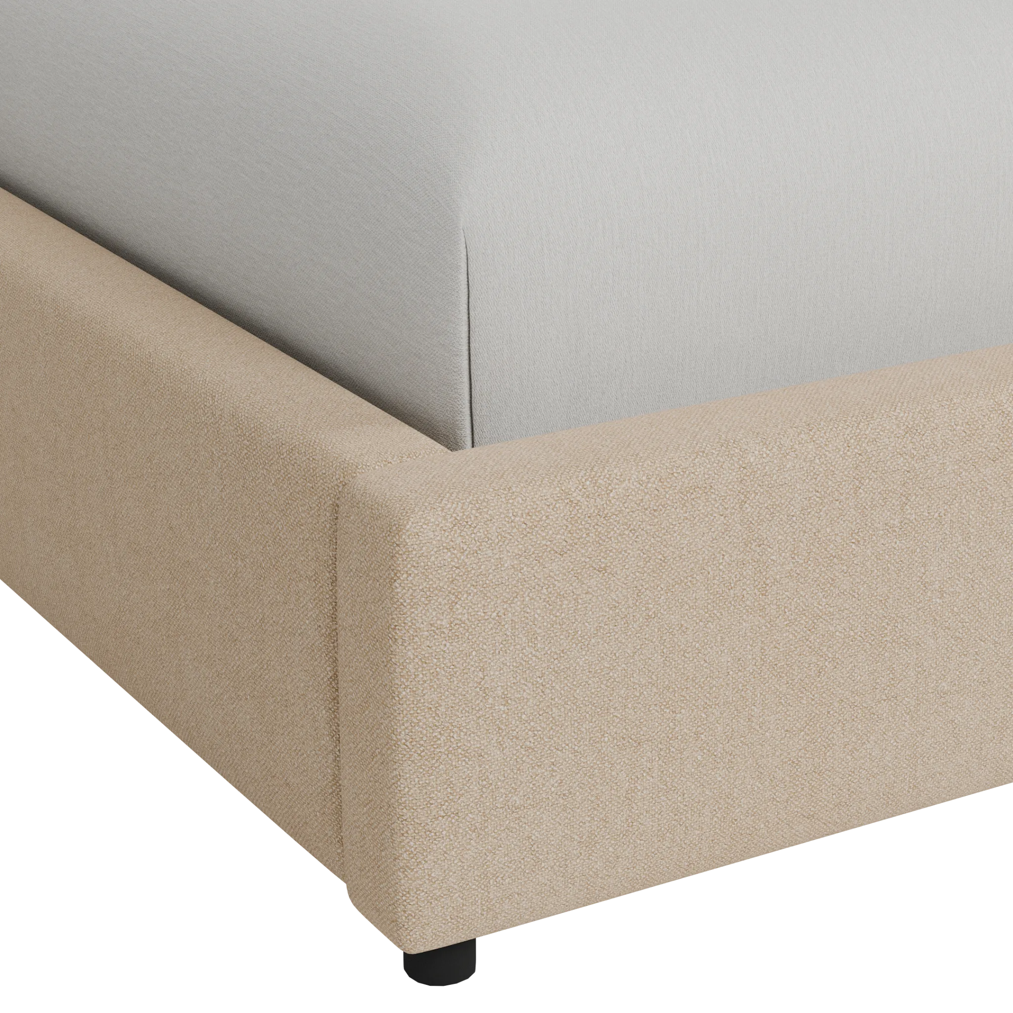 Grayton Elite Taupe 44" Upholstered Platform Bed