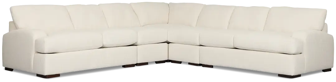 Alpha White Fabric Large Two-arm Sectional Alpha White Fabric Large Two-arm Sectional