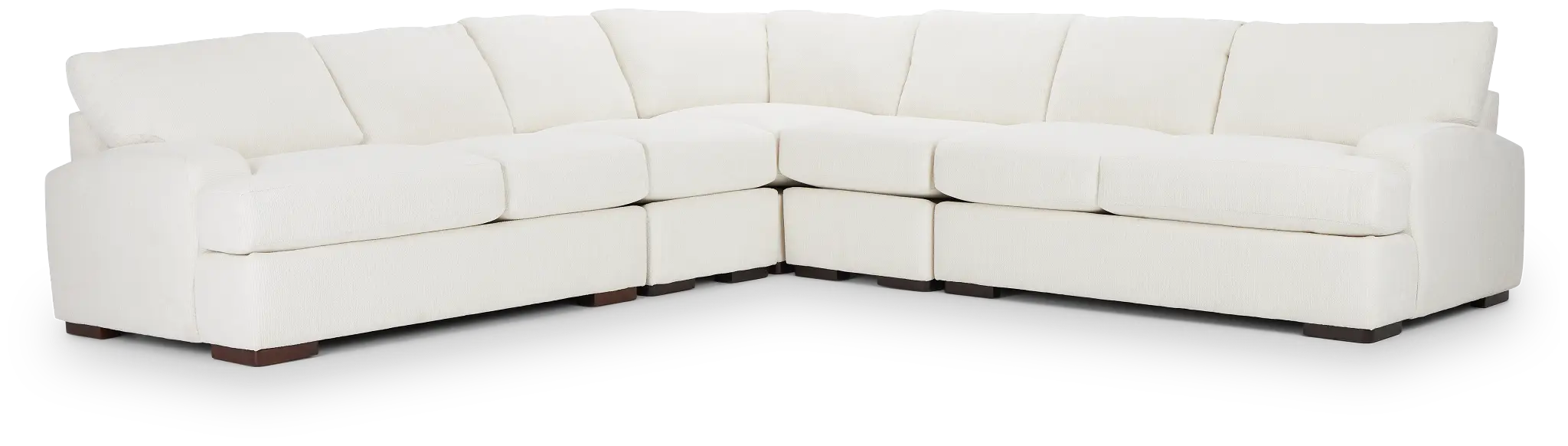 Alpha White Fabric Large Two-arm Sectional Alpha White Fabric Large Two-arm Sectional