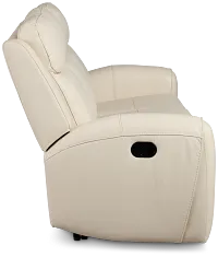 Walker Ivory Lthr/vinyl Reclining Sofa