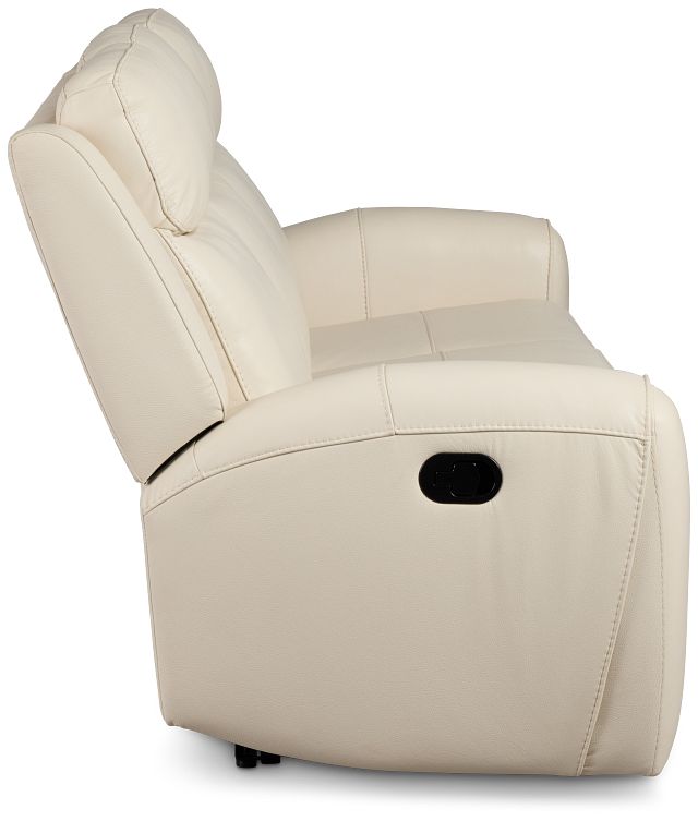 Walker Ivory Lthr/vinyl Reclining Sofa