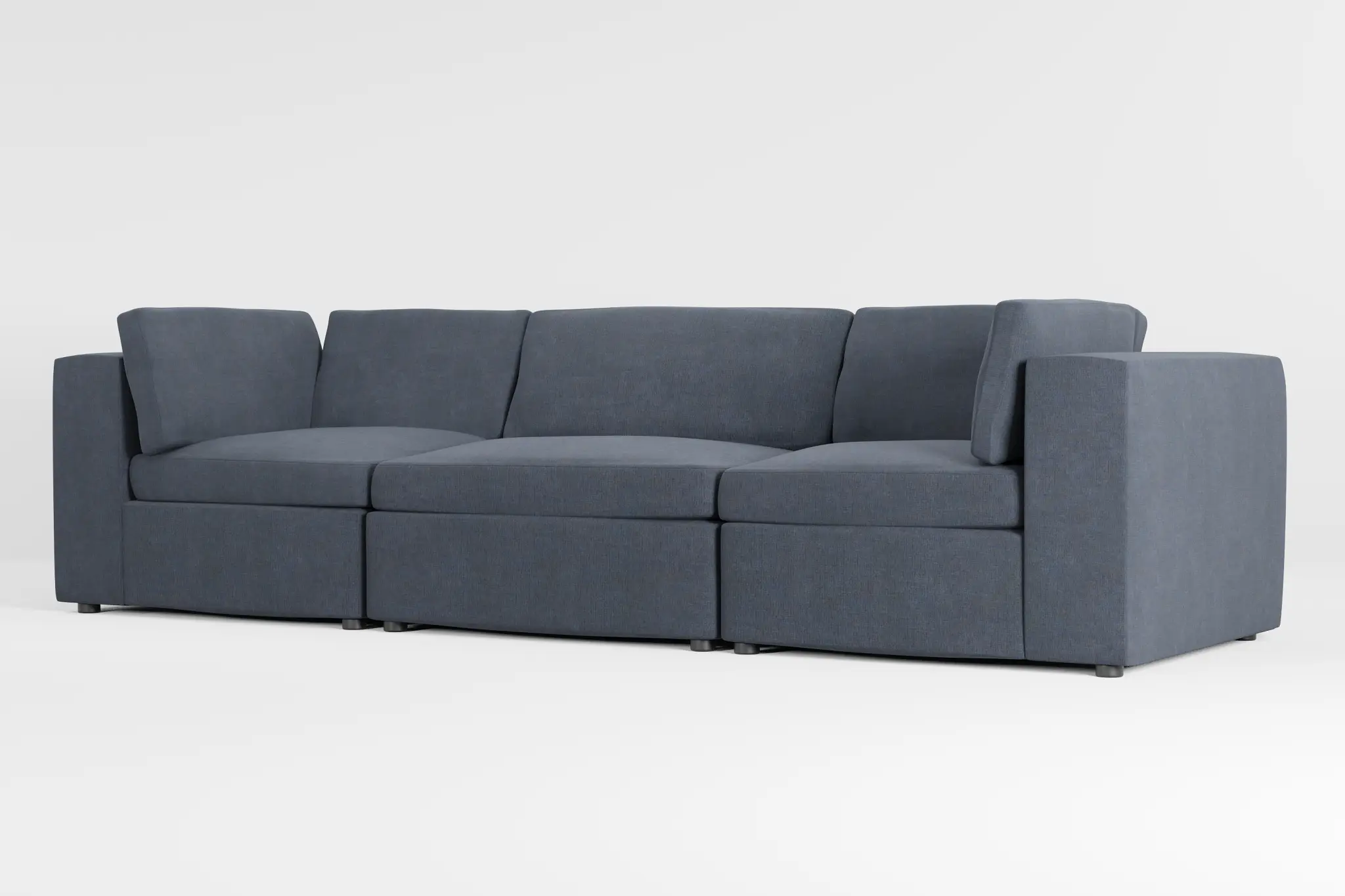 Destin Victory Dark Blue Fabric 3-piece Modular Sofa Destin Victory Dark Blue Fabric 3-piece Modular Sofa
