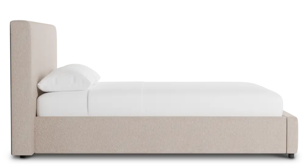 Grayton Elite Light Taupe 44" Upholstered Platform Bed Grayton Elite Light Taupe 44" Upholstered Platform Bed