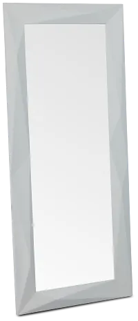 Rilen White Wood Floor Mirror