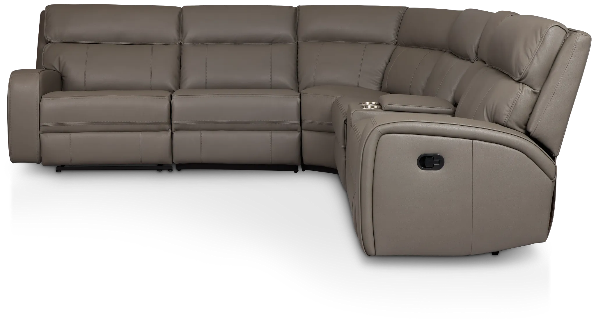 Rhett Gray Micro Small Two-arm Manually Reclining Sectional